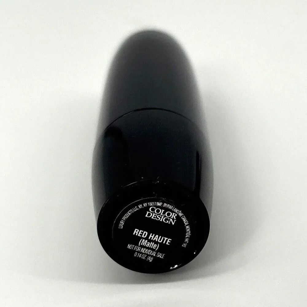 New Lancome Color Design Lipstick RED HAUTE Matte Full Size